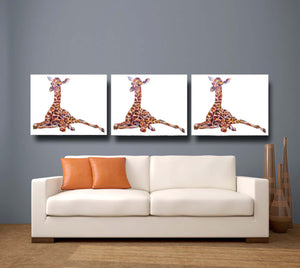 giraffe, baby giraffe, giraffe print, baby giraffe print, nursery gift