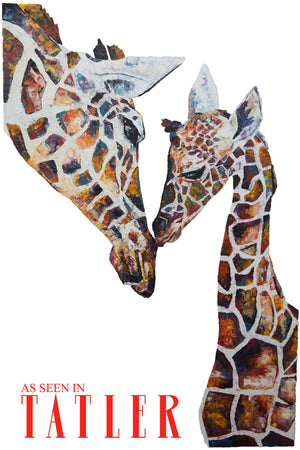 giraffe, baby giraffe, giraffe print, baby giraffe print, nursery gift