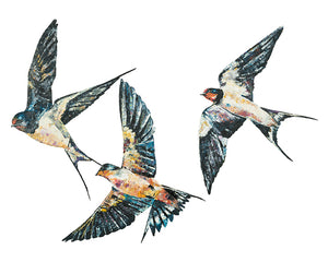 swallows, swallows print, swallows gift idea, flying swallows, flying swallows print, flying swallows gift idea