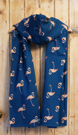 Fabulous Flamingo Cotton Lawn Scarf