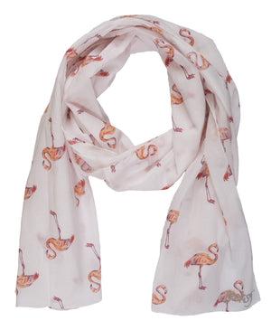 Fabulous Flamingo Cotton Lawn Scarf