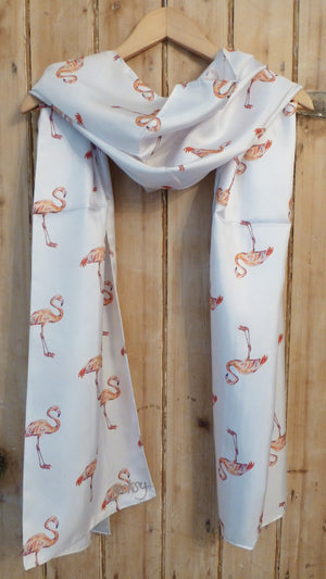 Flamingo cotton lawn scarf