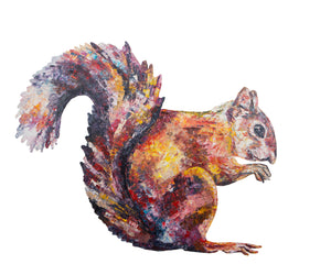 red squirrel, red squirrel print, red squirrel gift idea, 