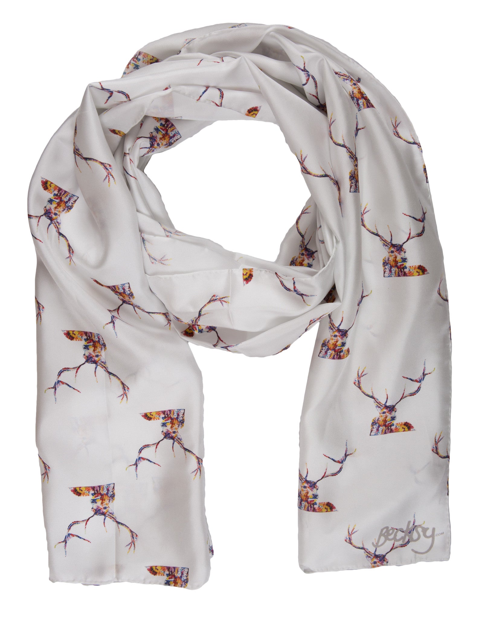 Red Stag Silk Twill Scarf