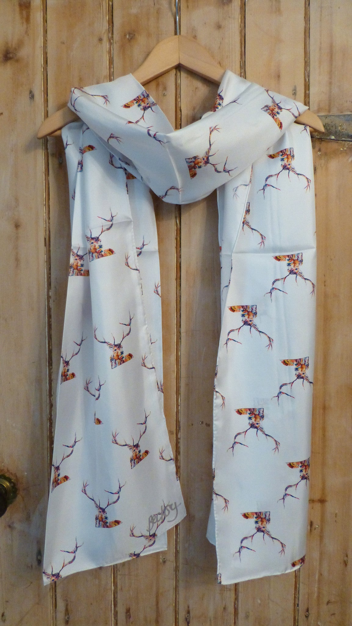 Red Stag Silk Twill Scarf