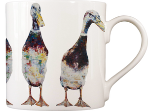 Indian Runner Ducks 'Benedict & Jean-Paul' Fine Bone China Mug